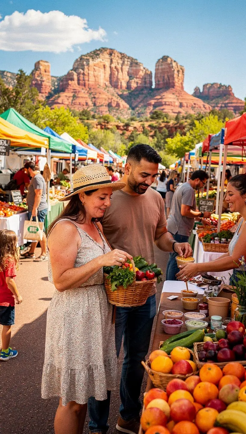 Группа туристов, исследующих узкие тропы каньона, окруженного зелеными растениями.