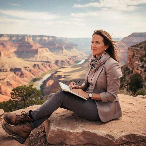 Вид на высокие утёсы, отражающиеся в спокойной воде озера.